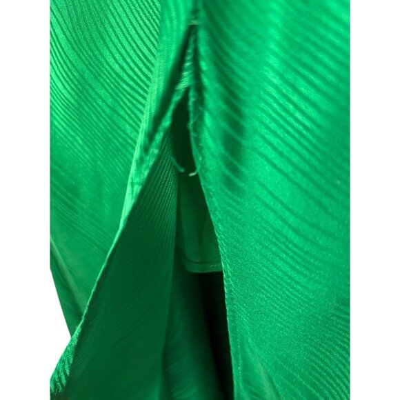 Alice + Olivia Harmony Draped Silk Slip Dress Womens 4 Green Bias Designer Luxe - Picture 8 of 8